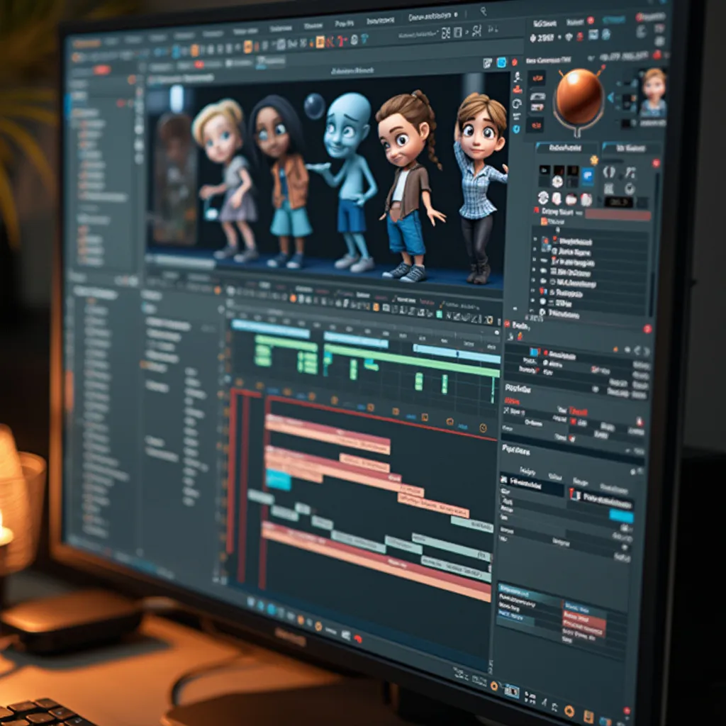 Interfaz de software de animación en pantalla