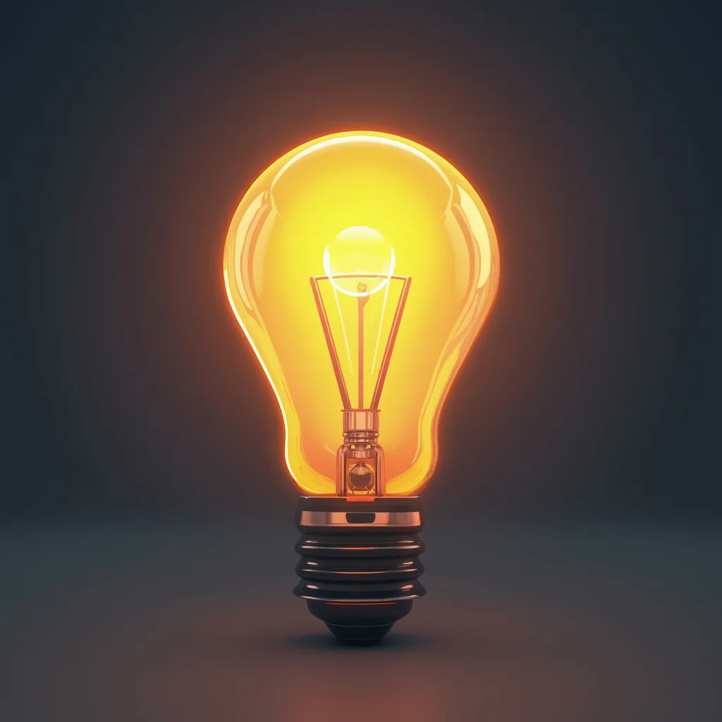 Icono de bombilla de innovación